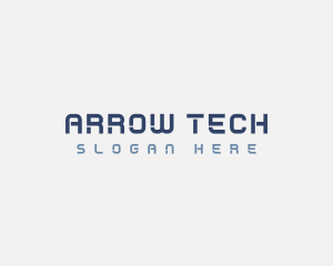 Simple Tech Stencil logo design