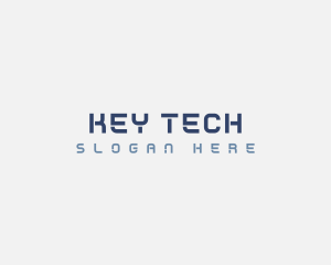 Simple Tech Stencil logo design