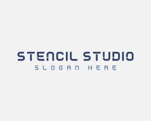 Stencil - Simple Tech Stencil logo design
