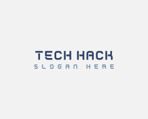 Simple Tech Stencil logo design