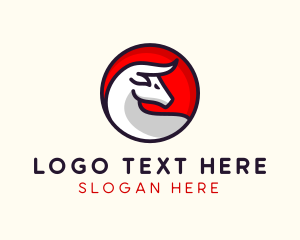 Bovine - Wild Ox Horns logo design