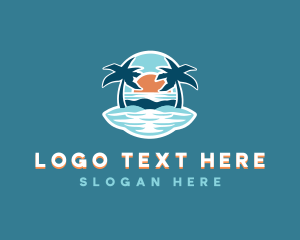 Travel Island Vacation logo design