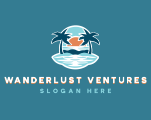 Travel Island Vacation logo design