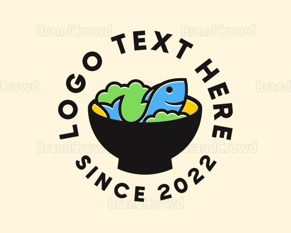 Fish Seafood Rice Bowl Logo