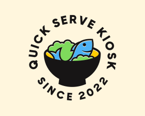 Kiosk - Fish Seafood Rice Bowl logo design