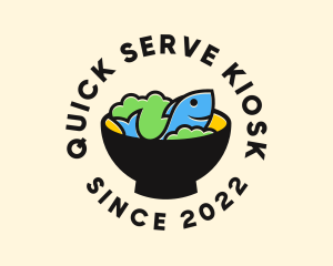 Fish Seafood Rice Bowl logo design