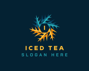 Thermal Ice Snowflake logo design