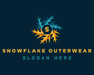 Thermal Ice Snowflake logo design