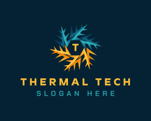 Thermal Ice Snowflake logo design