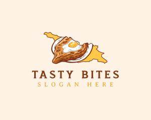 Georgia Khachapuri Food logo design