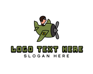 Army - Kiddie Army Plane logo design
