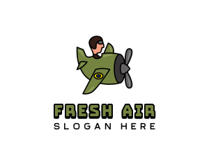 Kiddie Army Plane logo design