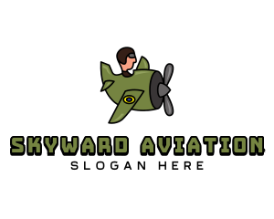 Kiddie Army Plane logo design