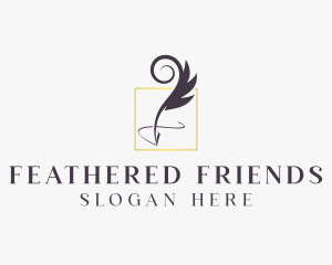 Publishing Feather Pen logo design