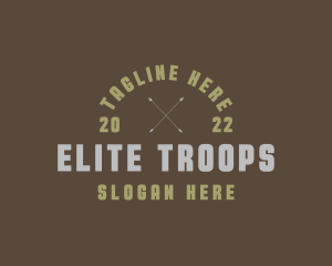 Retro Military Army logo design