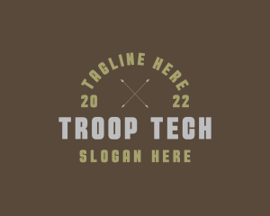 Troop - Retro Military Army logo design