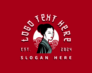 Heritage - Japanese Woman Kimono logo design