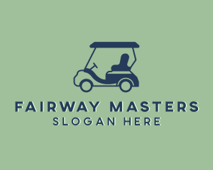 Golfer - Caddie Golf Cart logo design