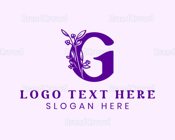 Botanical Florist Letter G Logo