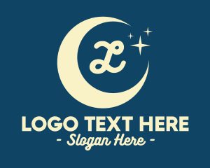 Night - Starry Night Lettermark logo design