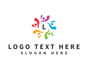 Humans - Community People Social logo design