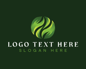 Vegan - Natural Leaves Eco logo design
