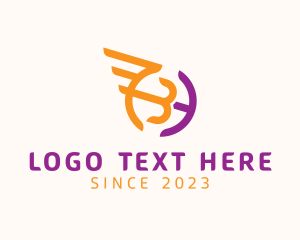 Plane - Wing Letter B logo design