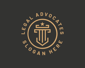 Star Legal Pillar logo design