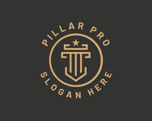 Star Legal Pillar logo design