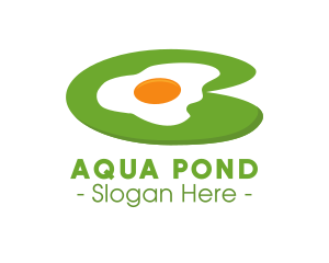 Pond - Water Lily Egg Plate logo design