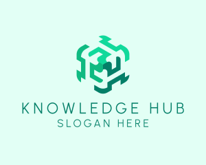 Modern Hexagon Cube Logo