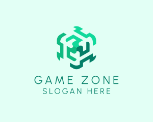 Modern Hexagon Cube logo design