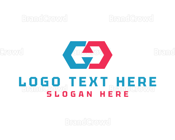 Hexagon Polygon Letter H Logo