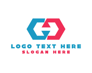 Duo - Hexagon Polygon Letter H logo design