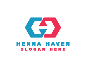  Hexagon Polygon Letter H logo design