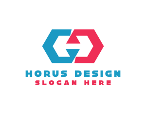  Hexagon Polygon Letter H logo design