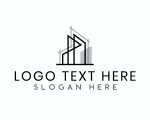 Technical Drawing - Architecture Building Construction logo design