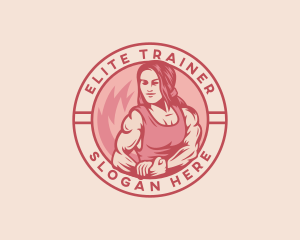 Strong Woman Fitness logo design