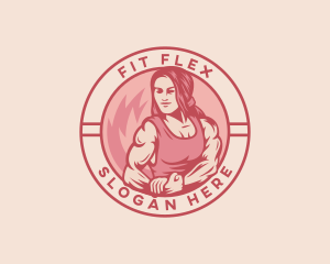 Strong Woman Fitness logo design