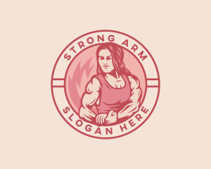 Strong Woman Fitness logo design