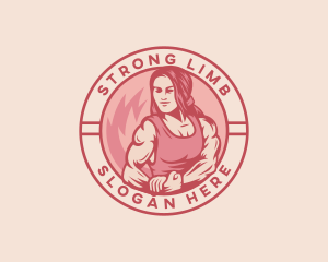 Strong Woman Fitness logo design