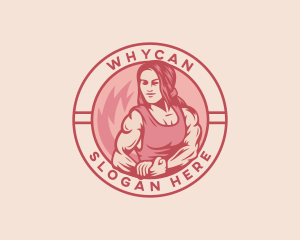 Crossfit - Strong Woman Fitness logo design