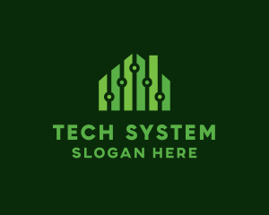 System - Circuit Smart Tech House logo design
