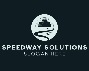 Roadway - Sun Highway Road logo design