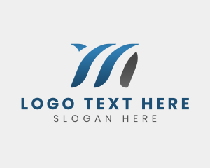 Initail - Creative Media Advertising Letter M logo design
