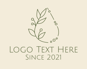 Relaxation - Leaf Oil Drop logo design