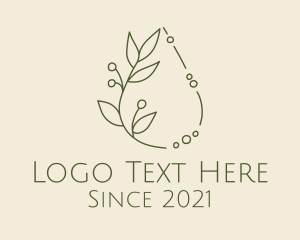 Drop - Leaf Oil Drop logo design