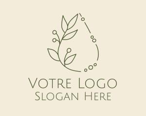Leaf Oil Drop Logo