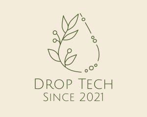 Drop - Leaf Oil Drop logo design