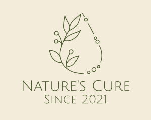 Naturopath - Leaf Oil Drop logo design